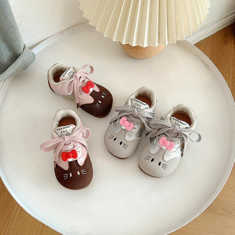 Baby Soft Sole Spring Single Shoes Cat Cute Women's Shoes Children's Casual Board Shoes Boys 1-3 Years Old Children's Shoes