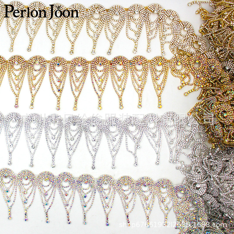 Welding code chain pendant tassel rhinestone decoration diamond chain headdress wedding dress shoes hat DIY clothing accessories