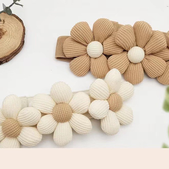 Picture of Cute Flower Curtains, New Style Tiebacks with Elastic Bands, No-Drill Simple Tiebacks for Living Room and Bedroom, Decorative Accessories