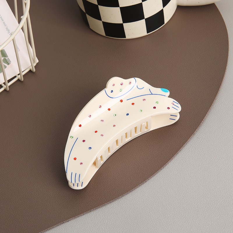 Picture of Tulip Cherry Grab Clip Premium 2024 New Maillard Grab Clip Cute Dalmatian Shark Clip Hair Accessories