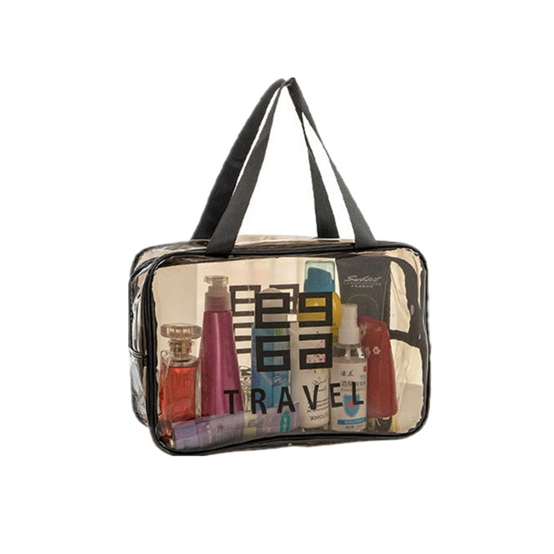 Picture of Transparent Cosmetic Bag Pvc Toiletry Bag Business Trip Cosmetics Bag Waterproof Large Capacity Satchel Cosmetic Bag Cosmetics Bag