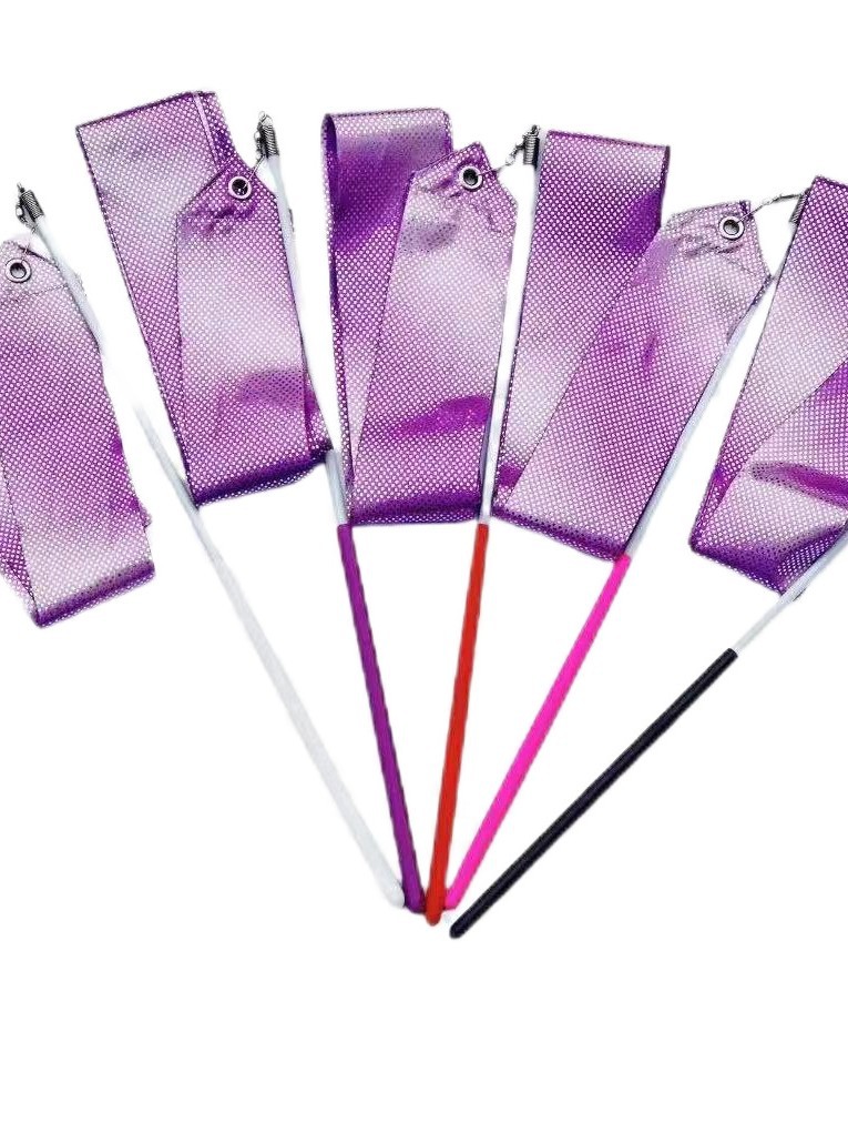 Picture of Dance Ribbon Artistic Gymnastics Ribbon Stick Children's Streamer Dance Competition Square Dance Dance Ribbon Supplies Ribbon Dance