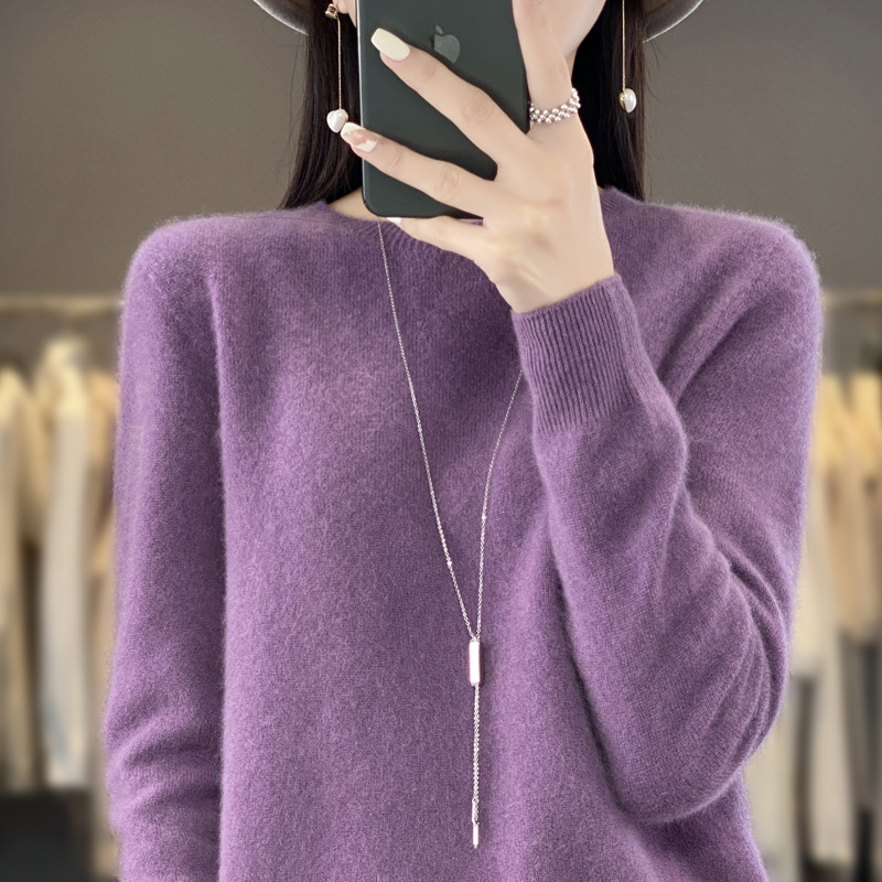 Picture of Soft Nuo low round neck sweater women's autumn and winter New pullover long sleeve wool bottoming shirt women's first-line ready-to-wear sweater women