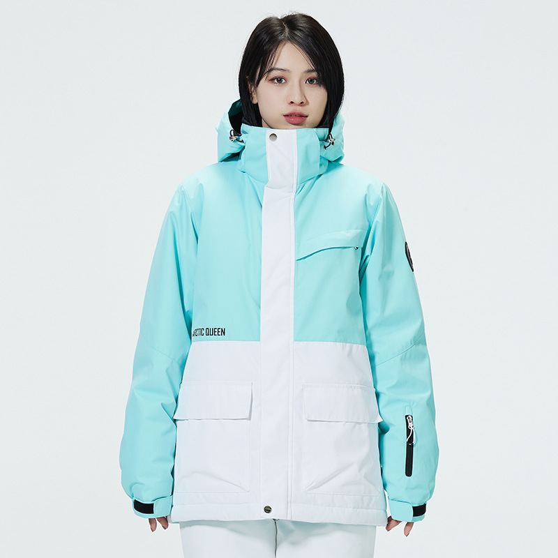 New Ski Suit Women's Men's Korean Style Ski Suit Winter Outdoor Warm Thickened Snowboard Ski Suit