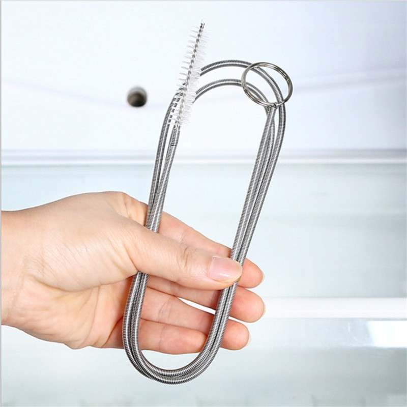 New stainless steel refrigerator dredge refrigerated drain hole dredge cleaning brush icing water pipe cleaning tool