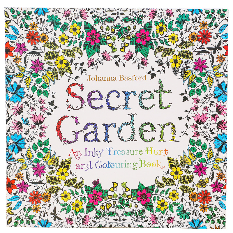 Picture of English Secret Garden Coloring Book Adult Decompression Hand-painted Coloring Book Student Coloring Drawing Book Graffiti