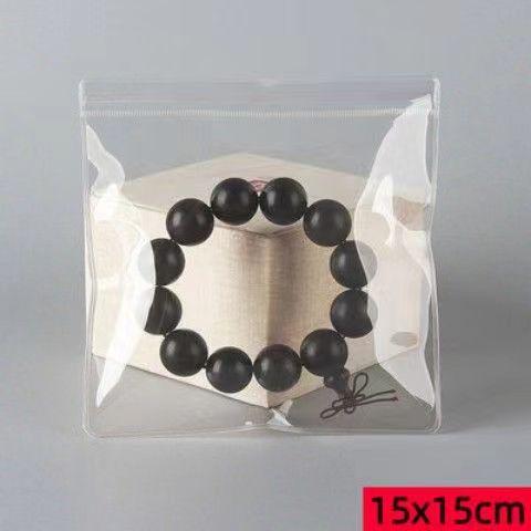 Picture of PVC transparent jewelry sealed bag earrings jewelry storage bag jewelry text play hand string self-sealing bag packaging bag manufacturers