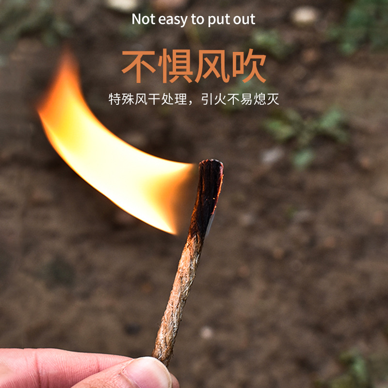 Picture of Outdoor Camping Picnic Barbecue Supplies Fire Feeder Fire Wire Rope Beeswax Hemp Rope Fire Eggs
