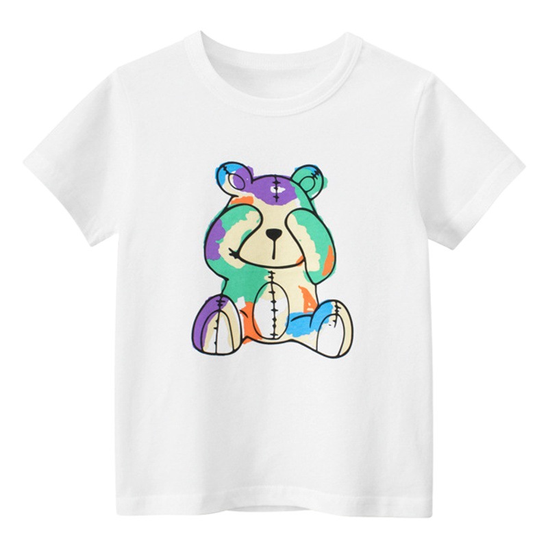 27Kids K-Style of Kidsren's Clothing Wholesale Summer New 2025 Kidsren's Short-Sleeved T-Shirts for Boys and Babies Live Supply