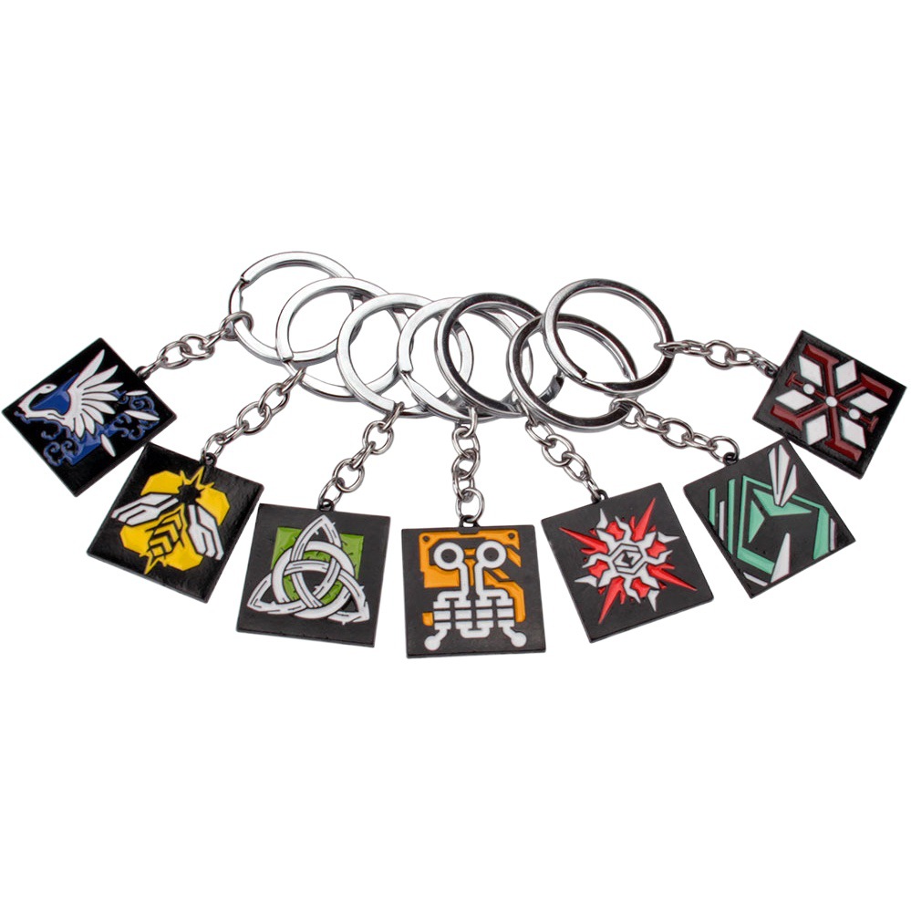 Rainbow 6 new staff key chain metal pendant student schoolbag pendant r6 cross-border jewelry wholesale