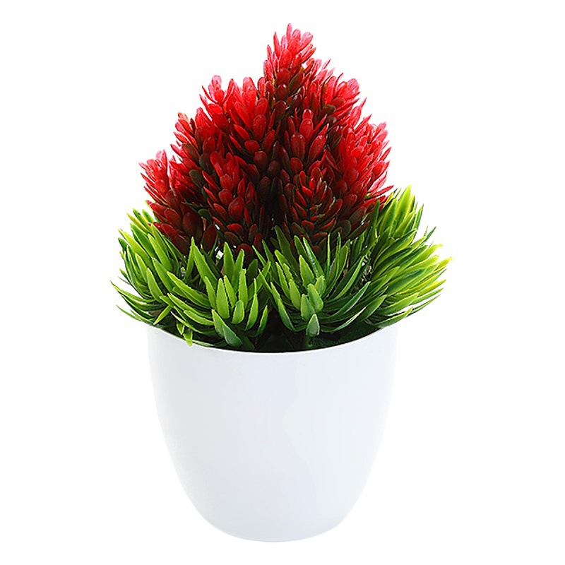 Simulation Plant Potted Plant Simulation Welcome Pine Podocarpus Small Bonsai Artificial Flower Potted Plant Simulation Green Plant Bonsai