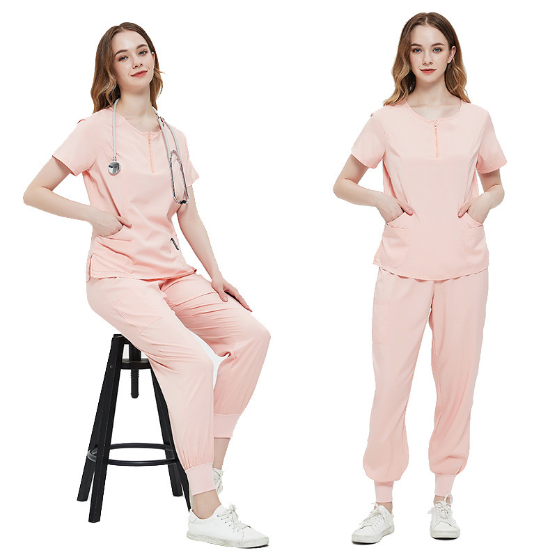 Picture of Cross-Border Dental Doctor Scrub Suit Operating Room Split Nursing Workwear Elastic Quick-Drying Nurse Scrub Suit Wholesale