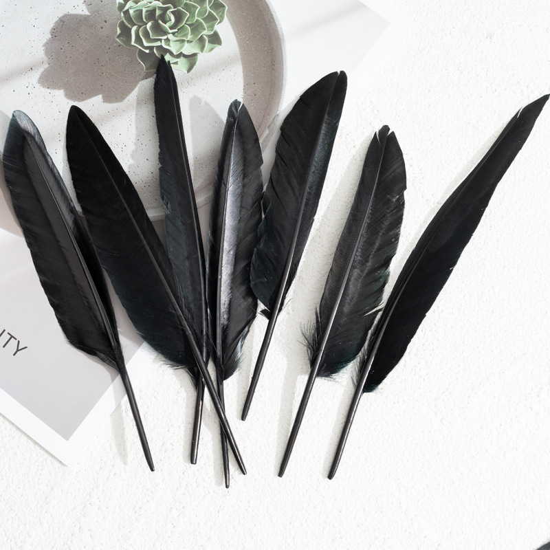 Picture of Feather Factory Wholesale Colorfulful Duck Feathers Hard Real Duck Feather Feather Pen Devil Wings DIY Handmade Materials