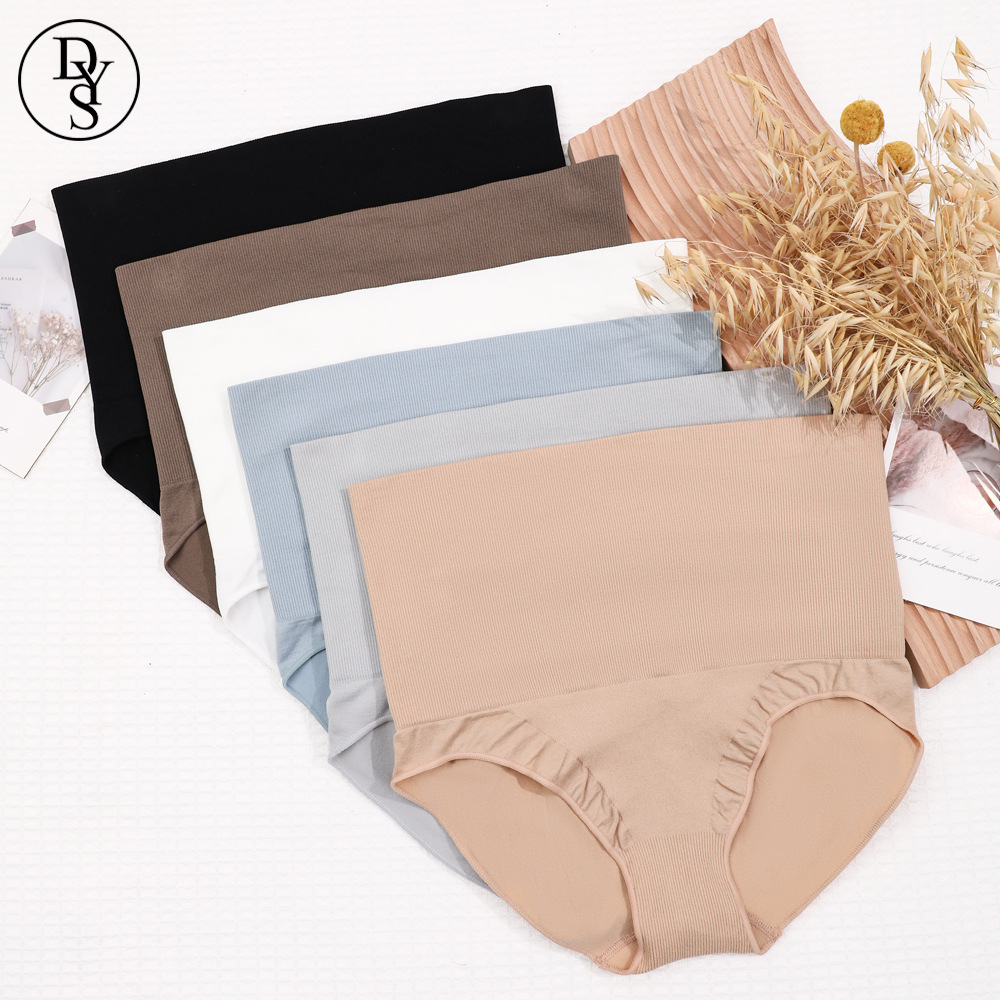 Diaz High Waist Women's Underwear Belly Tinching Hip Seamless Half Hip Sexy Breathable Nylon Waist Seamless Underwear