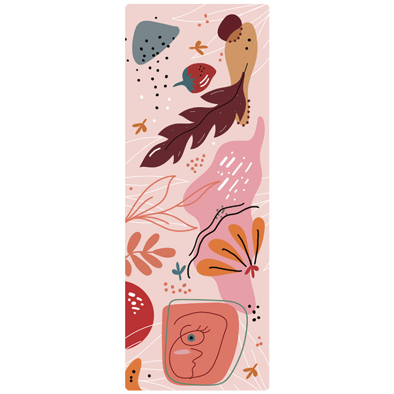 Yoga Mat Manufacturer Customizes 1mm Foldable Yoga Mat Suede Rubber Natural Rubber Non-Slip Yoga Mat