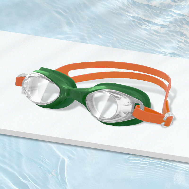 Picture of Factory direct waterproof swimming goggles children adult universal silicone swimming goggles wholesale flat light multi-color optional
