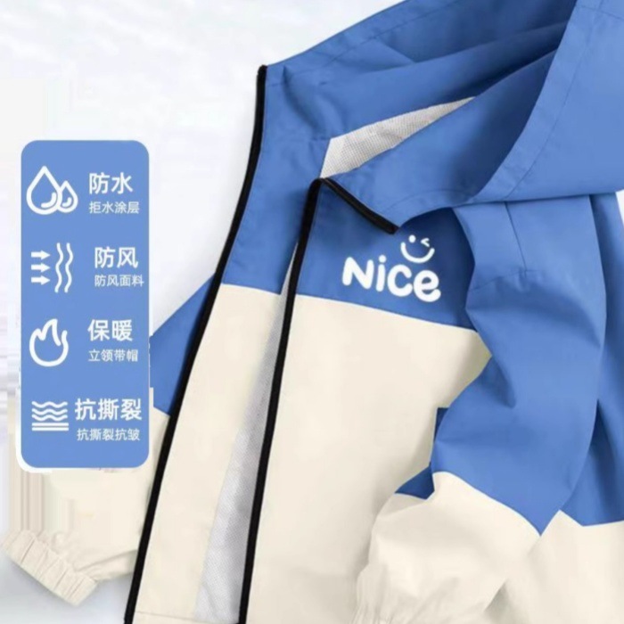 Boys' Coat Spring and Autumn Children's Korean-style Jacket Hooded Rush Clothes Middle and Large Children's Casual Windbreaker Children's Clothing Western Style
