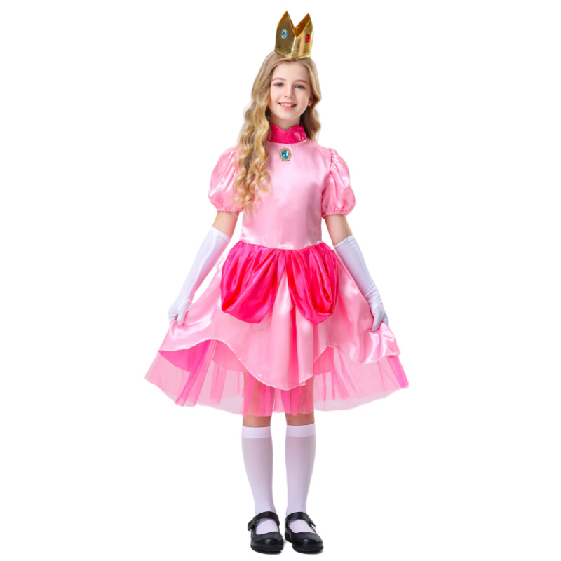 2024 New Anime Cosplay Pink Barbie Kids Princess Costume Party COS Play Costume