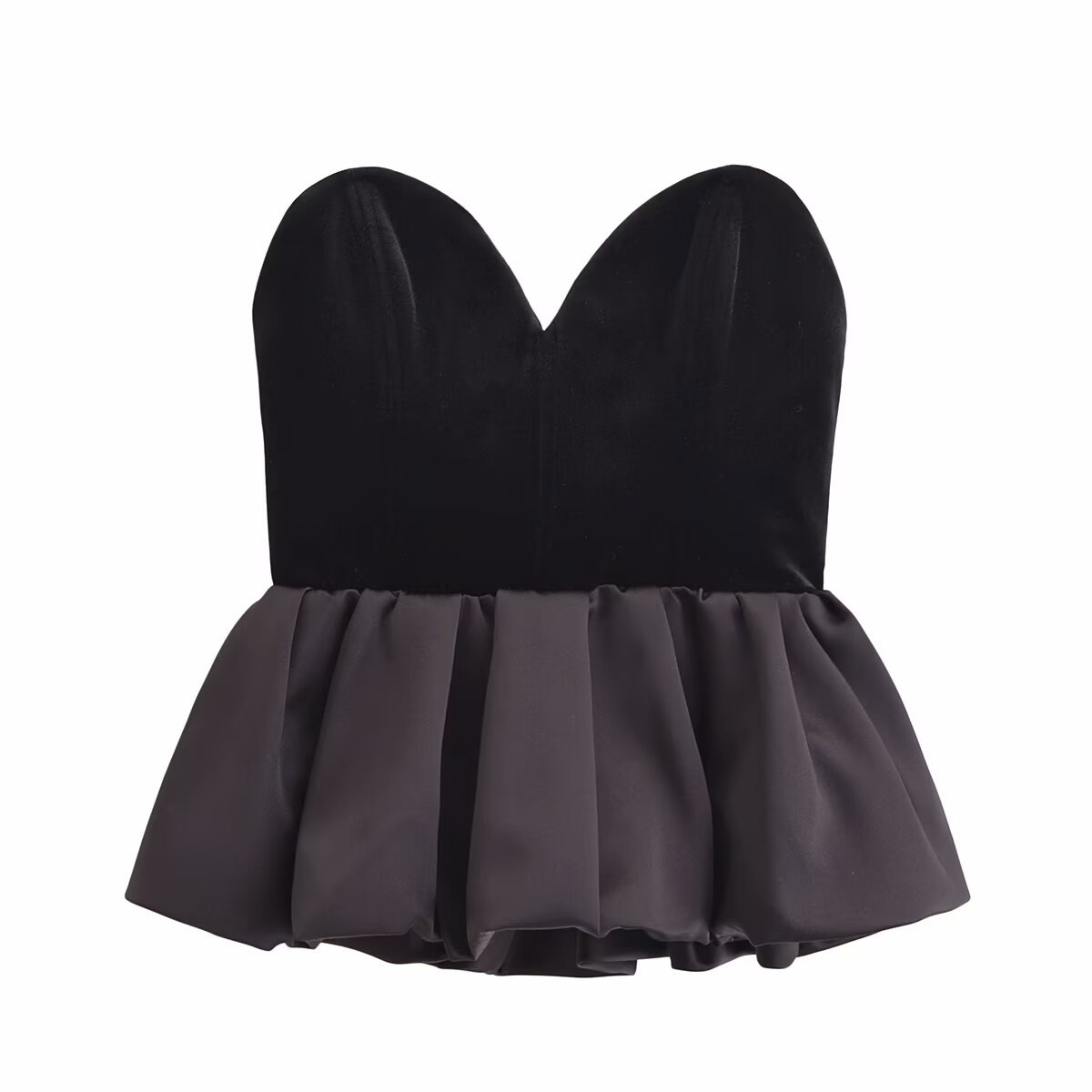 ZA cross-border women's clothing wholesale European and American style new fashion sexy velvet tube top 9881185