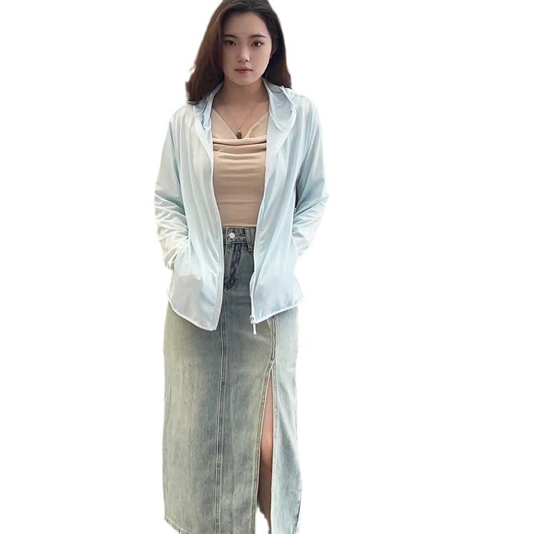 Picture of Jiao's Same Style Summer Ice Silk Non-Uv Protection Clothing for Men and Women with Brim, Non-Uv Protection, Breathable, Quick-Drying Fishing Sun Protection Clothing