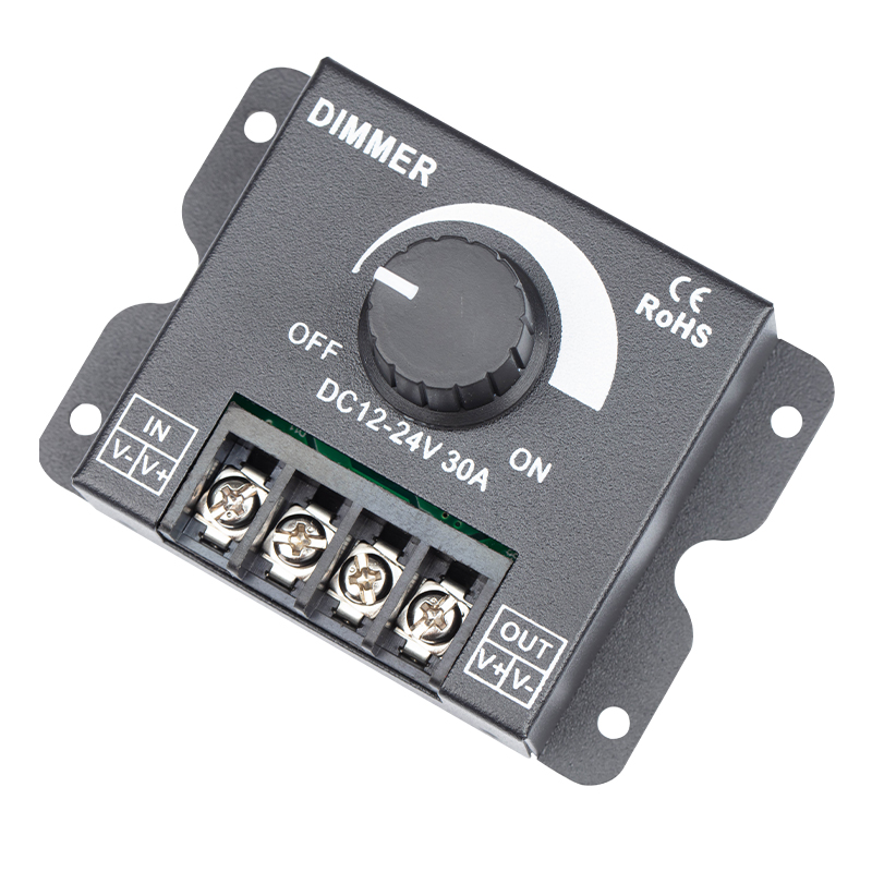 Picture of led soft and hard light bar iron shell dimmer monochrome light with controller manual knob switch 12V24V30A