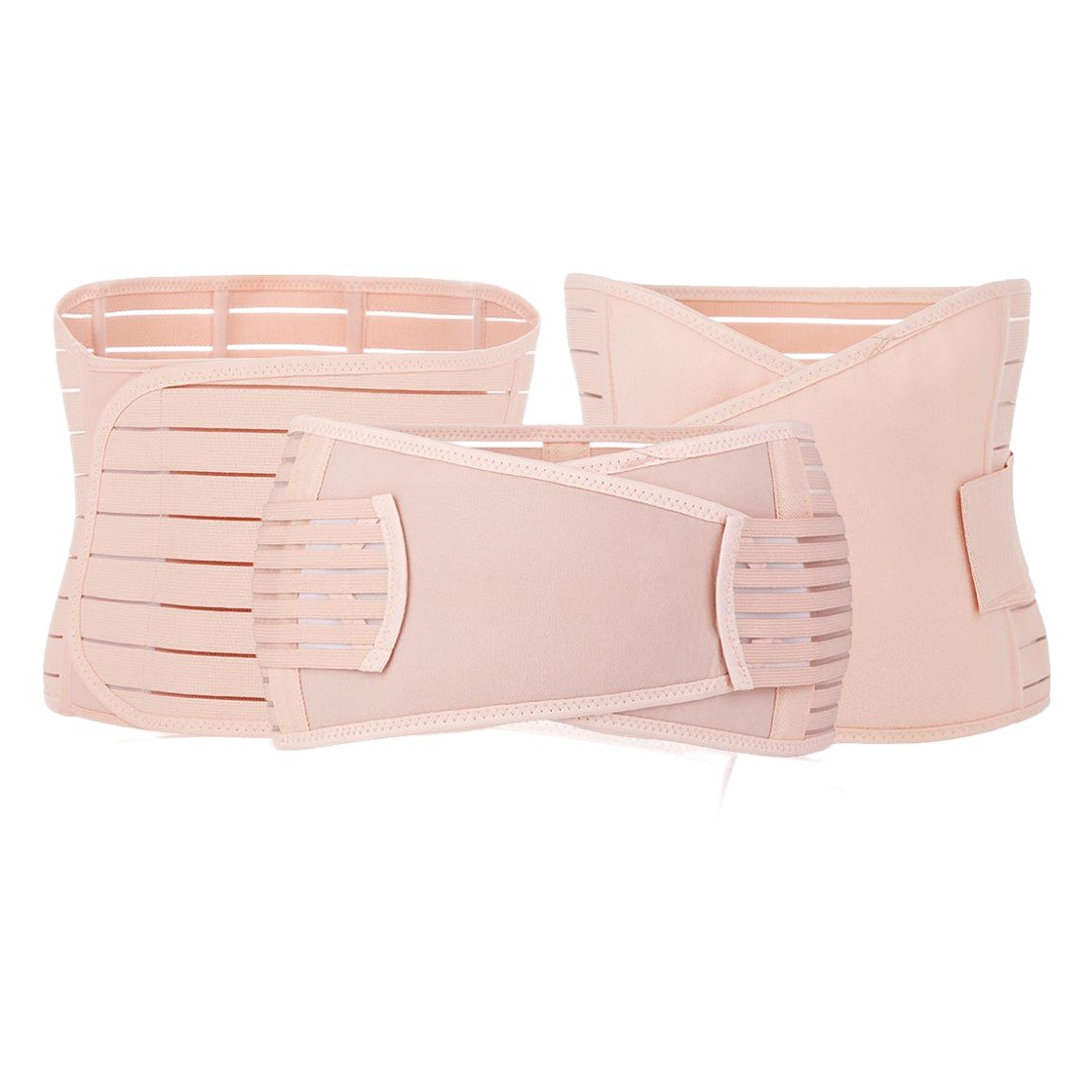Adjustable Breathable Postpartum Special Three-piece Set Abdominal Belt Boxed Protection Lumbar Double Reinforcing Body Waistband