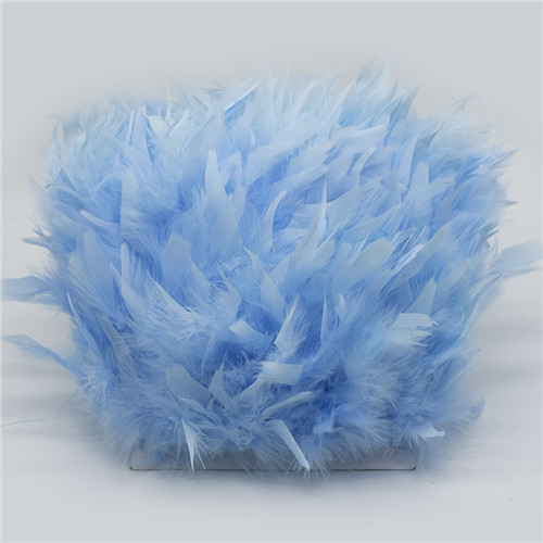 Picture of Turkey Feather Cloth with Flame Edge Feather Lace Wedding Bar Latin Dance Doll Clothing Accessories DIY Feathers