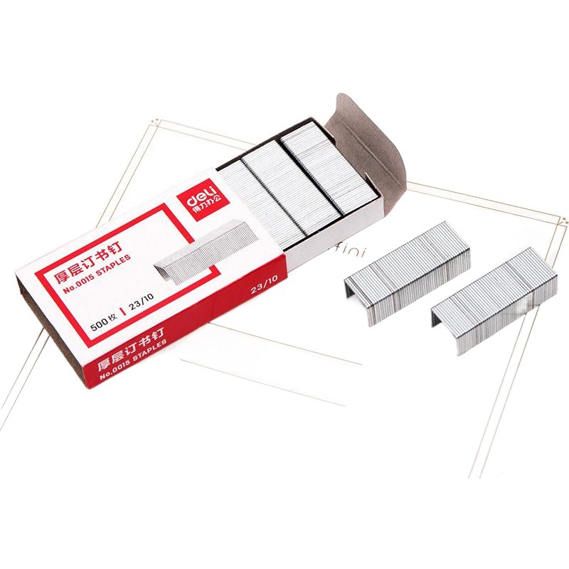 Deli 0015 heavy thick metal staples can order 60 pages 23/10 Staples Staples