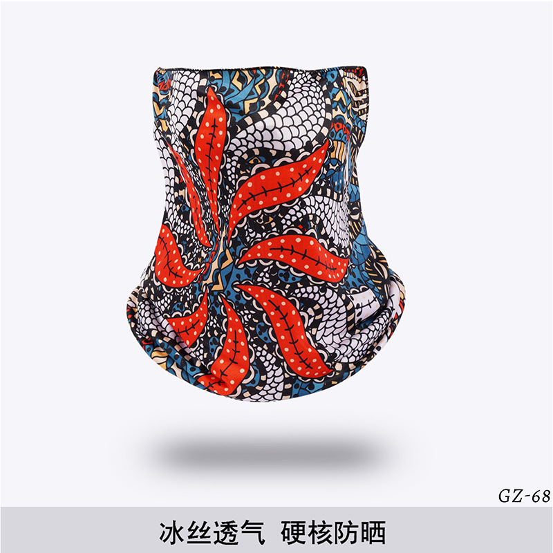 Picture of Outdoor ice silk mask changeable ear scarf men's and women's bicycle riding hood collar sun protection scarf summer