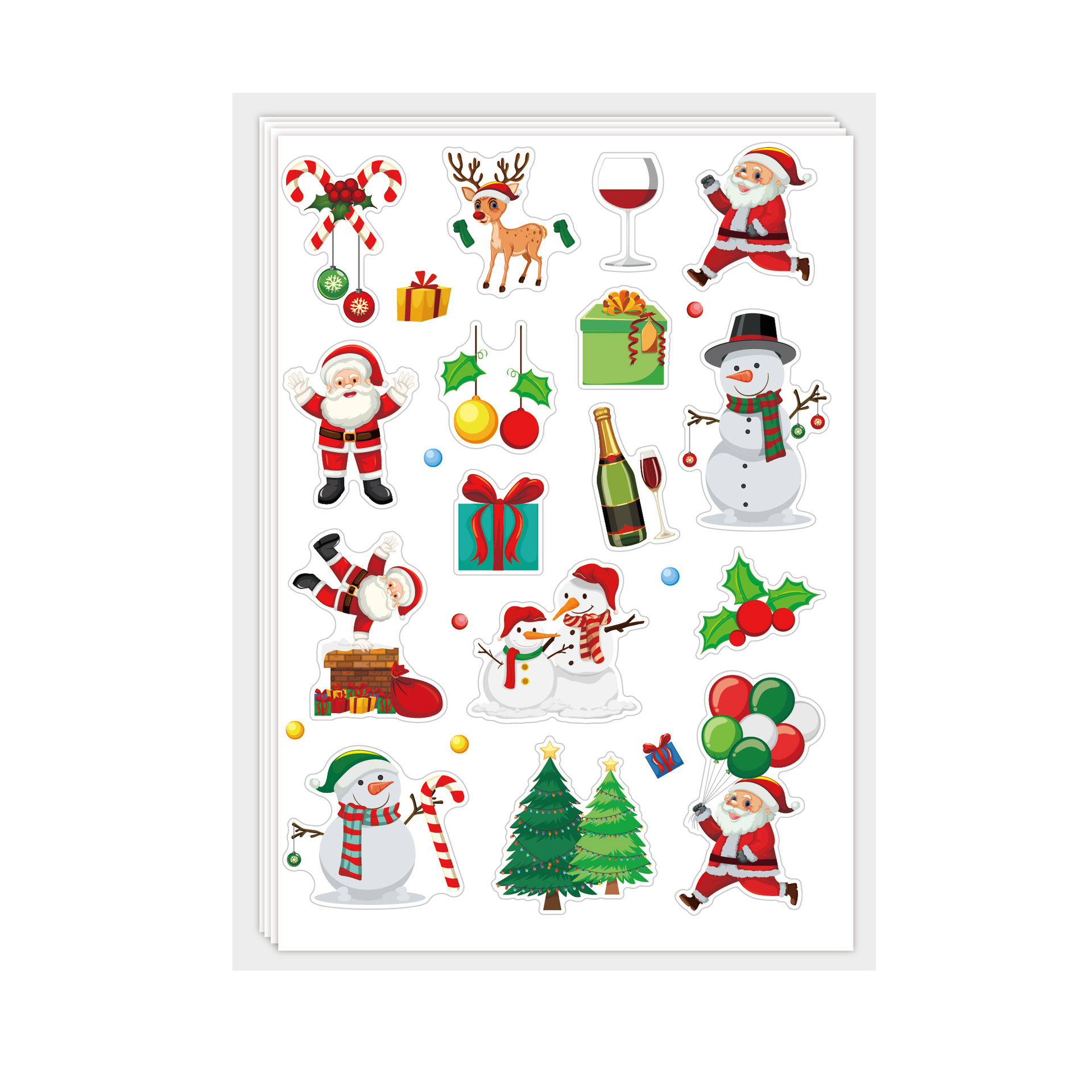 Picture of Cross-Border Christmas Stickers Kidsren's Cartoon Gifts Snowflakes Old Man DIY Party Decoration Handbook Christmas Stickers