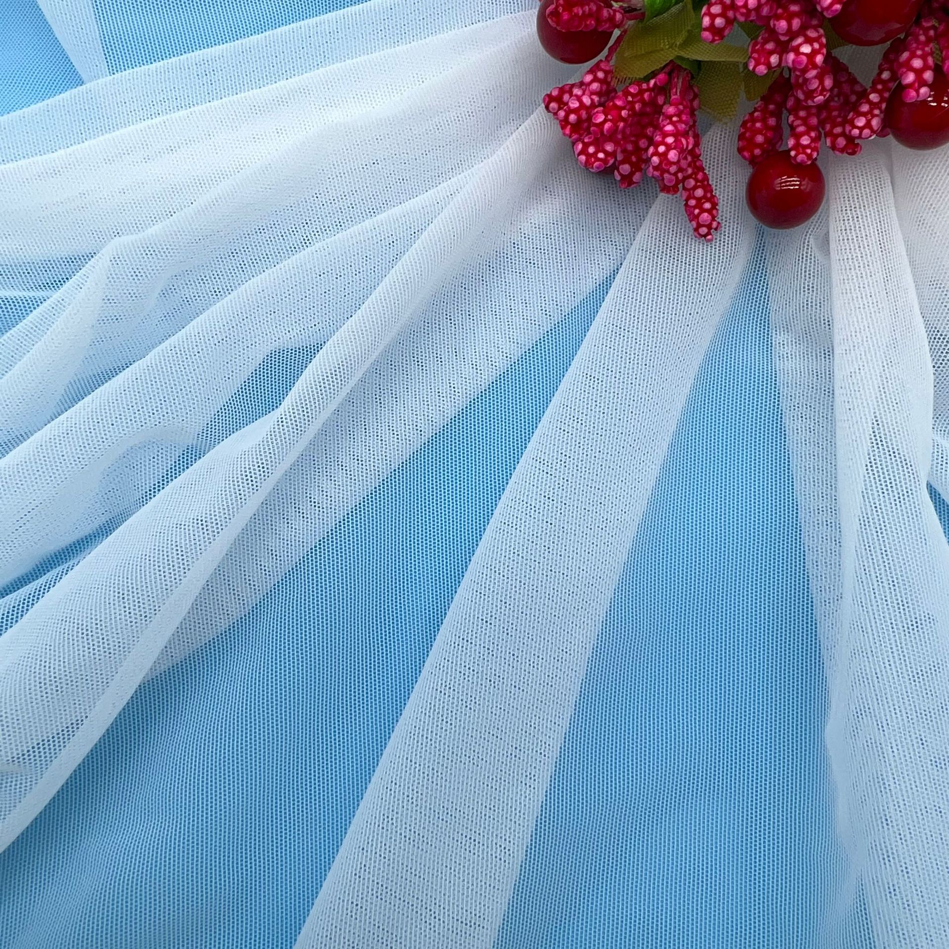 1020 2020 1040 Cardamine Mesh Skin-friendly Soft Nightgown Nightgown Mesh Four-sided Elastic Brick Skin-sticking Fabric