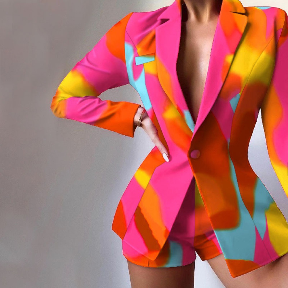 European and American Foreign Trade Amazon Women's New Fashion Elegant Slim-fit Fashion Suit Two-piece Suit Women