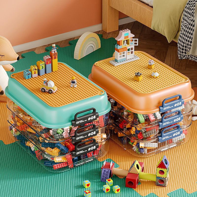 Household Lego Storage Box with Layered Small Particle Storage Box Children's Toy Parts Large Capacity Storage Box