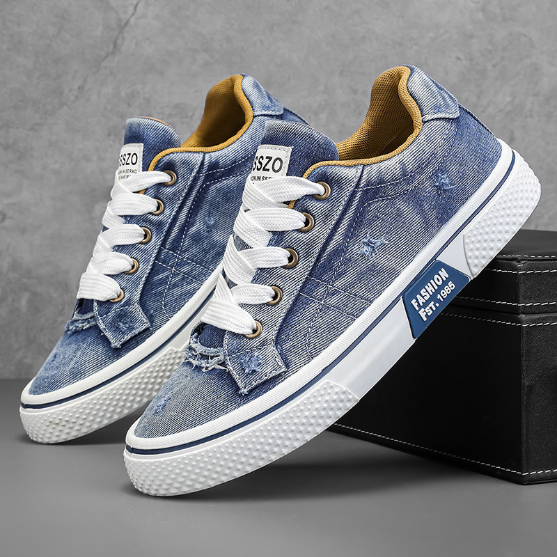 Men's Shoes: 2025 Summer New Canvas Shoes, Vintage Fashion Breathable Board Shoes, Soft-Soled Casual Shoes