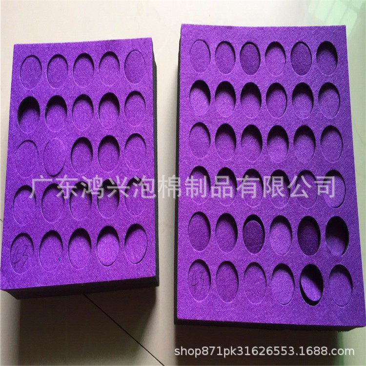 Stamping and Forming High-Density Sponge Lining Lightweight Shock-Proof Alcohol Test Tube Packaging Box Lining Adapted to Shore Hardness