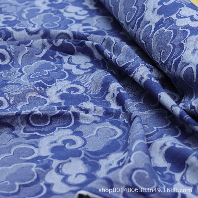 Picture of Factory Wholesale China Xiangyun Jacquard Denim Fabric Clothing Fabric Washed Thickened Pants Jacket Skirt