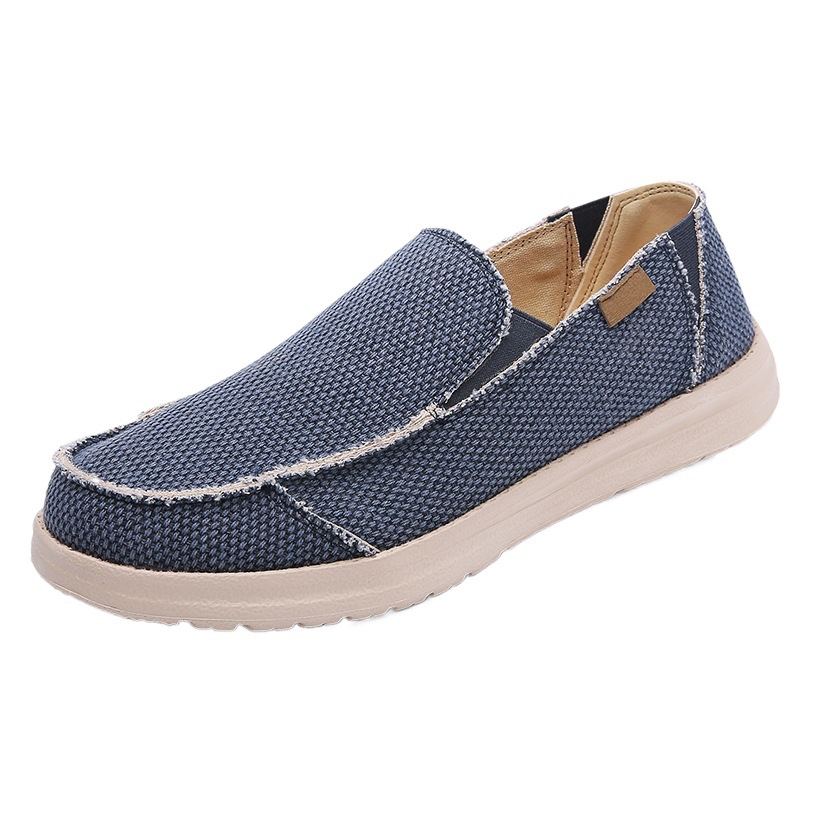 Amazon Large Size Ultra Light Casual Cloth Shoes Men's New Breathable Slip-on Lazy Loafers Trendy Spot Generation