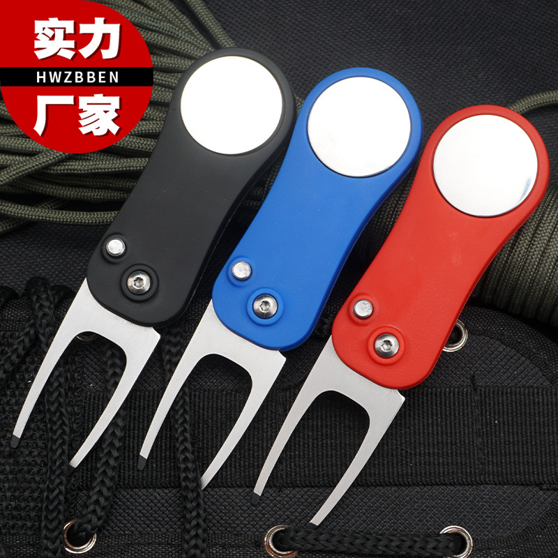 Directly Shipped from the Manufacturer: Green Fork Golf Accessories, Lawn Repair Stainless Steel Portable Folding Ball Fork