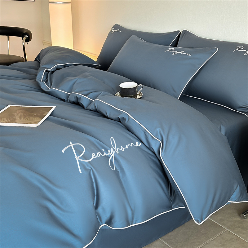 Picture of High-grade sense 120 long-staple cotton bed four-piece cotton cotton light luxury four-season universal quilt cover bed sheet bedding 4