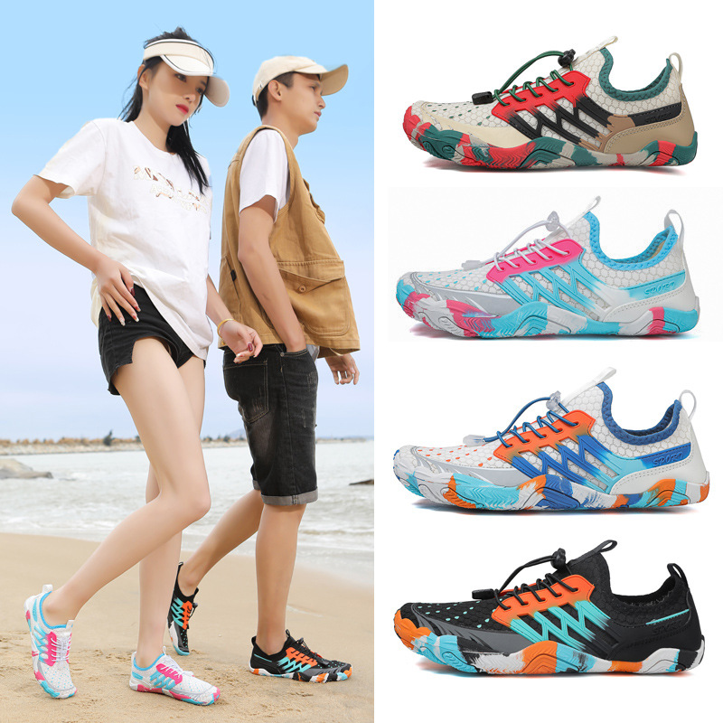 Five-Finger Barefoot Beach Shoes for Men and Women, Swimming Shoes, Beach Outdoor Quick-Drying Sandals, Women's Wading Shoes, Non-Slip River Tracing Shoes