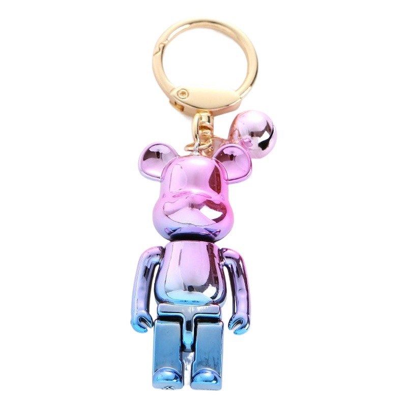 Cartoon smooth violent bear key chain ring car bag key pendant creative bear doll key chain pendant