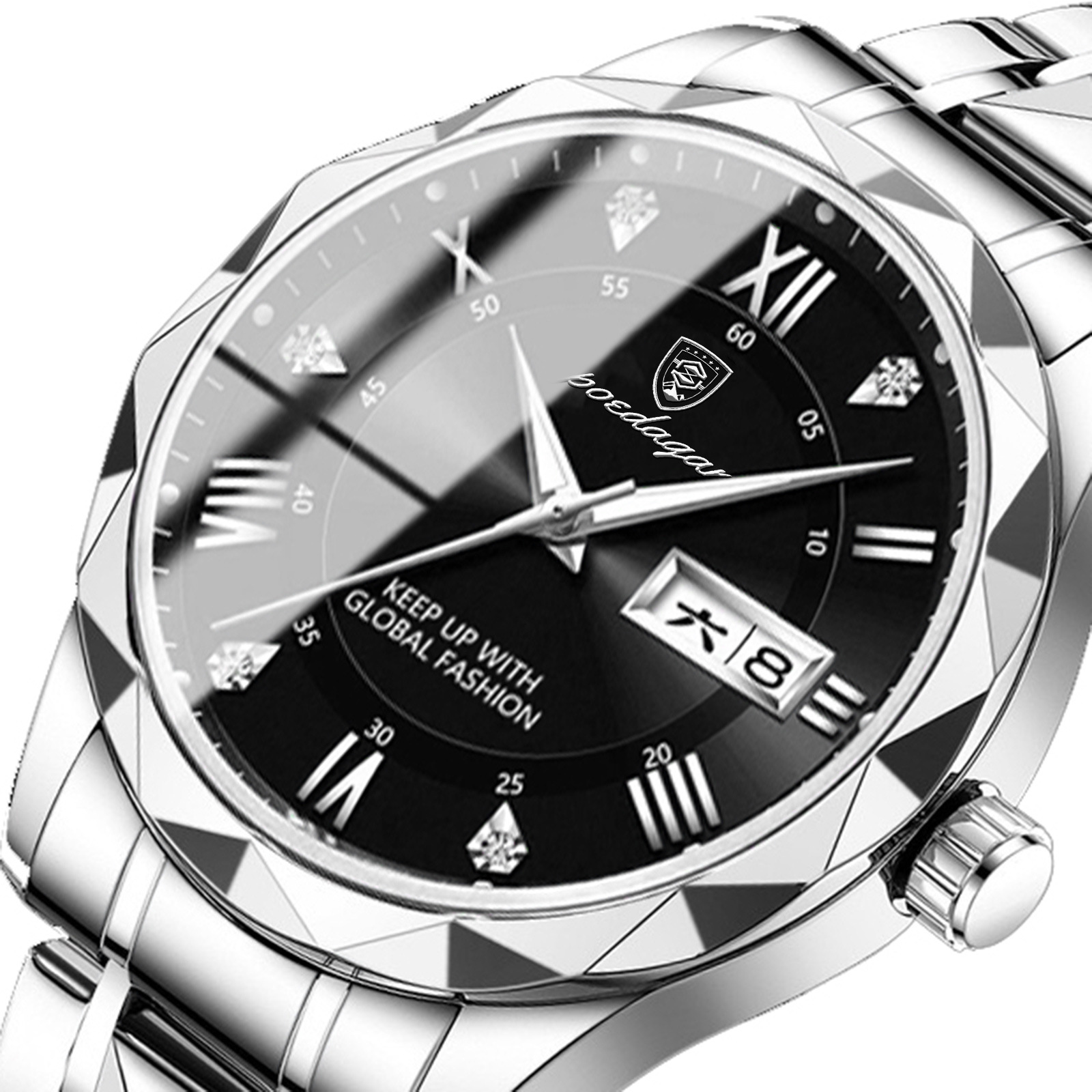 Picture of Swiss brand waterproof luminous new men's watch belt quartz watch live foreign trade explosions a generation of hair