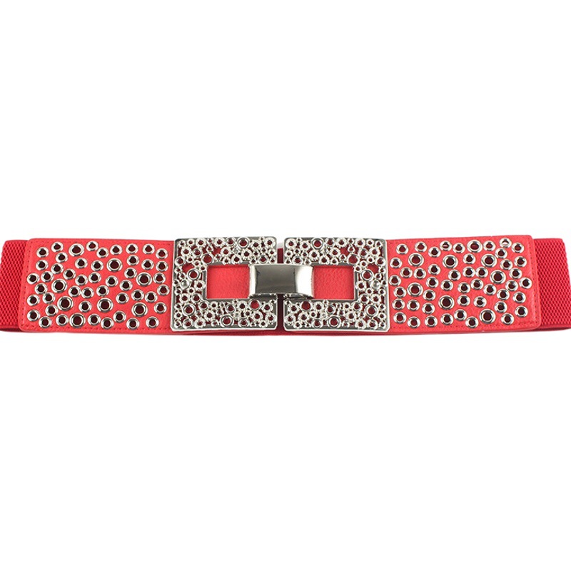 European and American simple all-match women's elastic belt waist seal princess dress decorative belt elastic Korean fashion women's belt