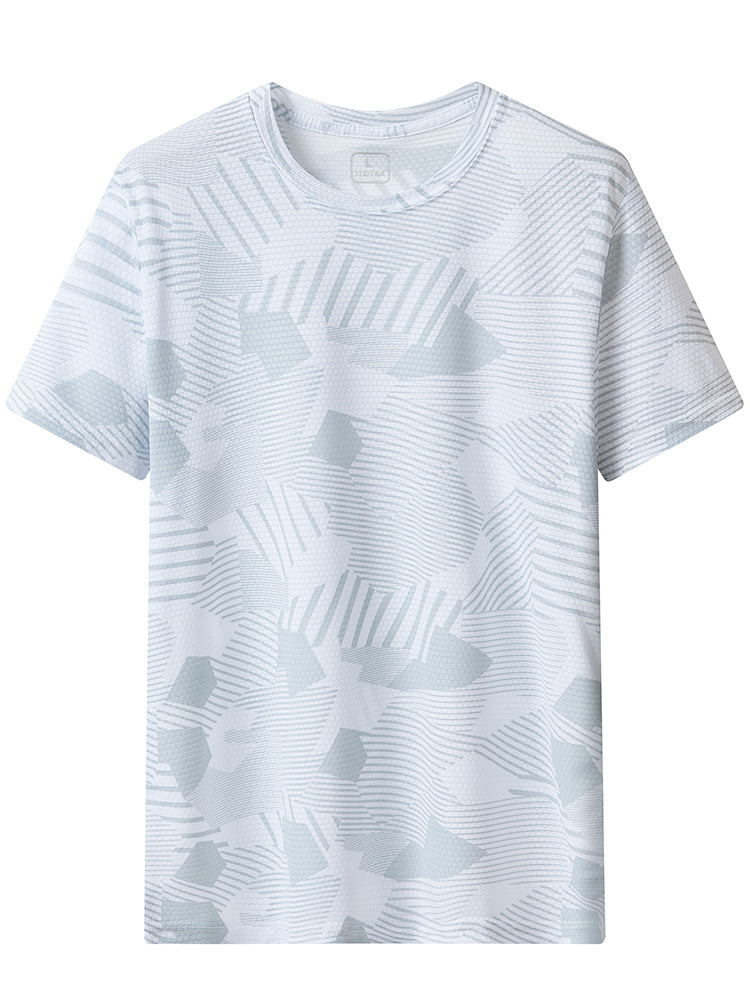UPF50 Sunscreen Short-sleeved T-shirt Men's Summer Cool-feeling Breathable Men's Sports Sweat-wicking Loose Half-sleeve Ice-feeling Top