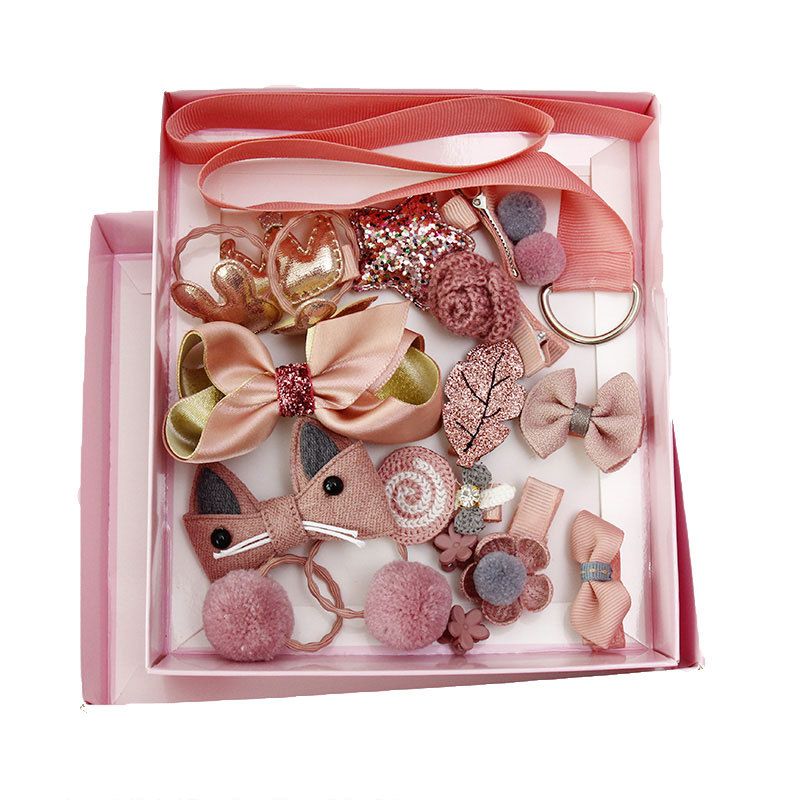Picture of Korean Style Hair Accessories, Kidsren's Hairpins, 18-Piece Set, Girls' Hair Accessories, Baby Cute Hairbands, Girls' Hairpins, Baby Headbands