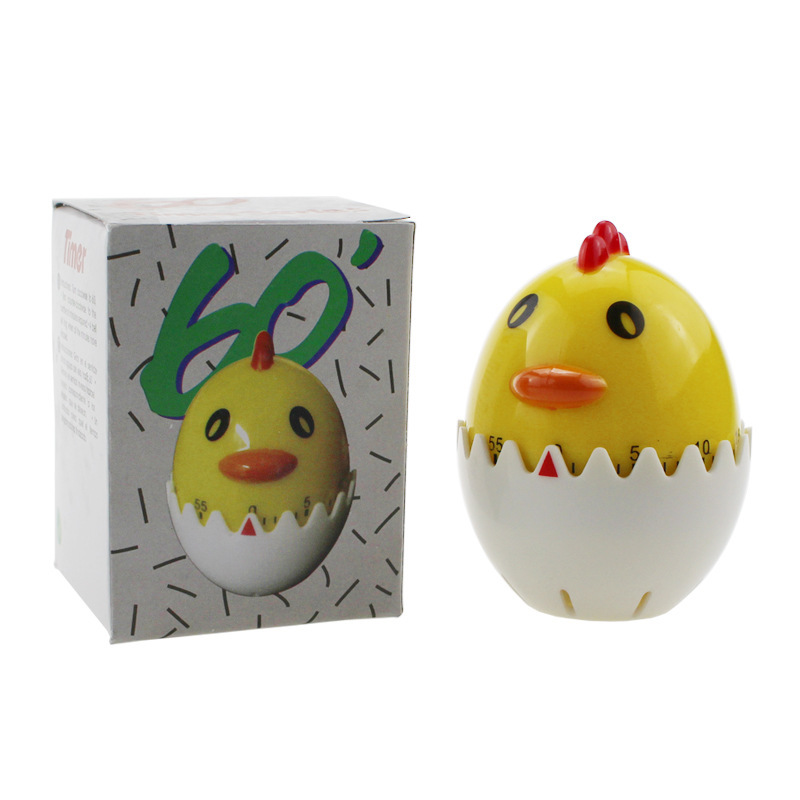 Picture of Creative Eggshell Chick Mechanical Timer Coil Students Learn to Do Questions Time Manager T315 Cute
