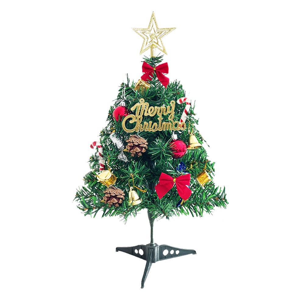 Desktop 50cm Mini Small Christmas Tree with Light Christmas Decoration Christmas Decoration Hot Sale Christmas Tree Package