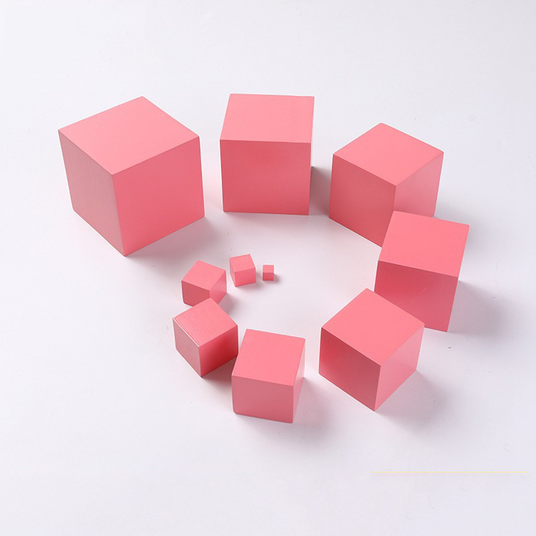Picture of Pink Tower Montessori Sensory Teaching Aids Montessori Early Education Solly Kindergarten Educational Science Toys Projection Card