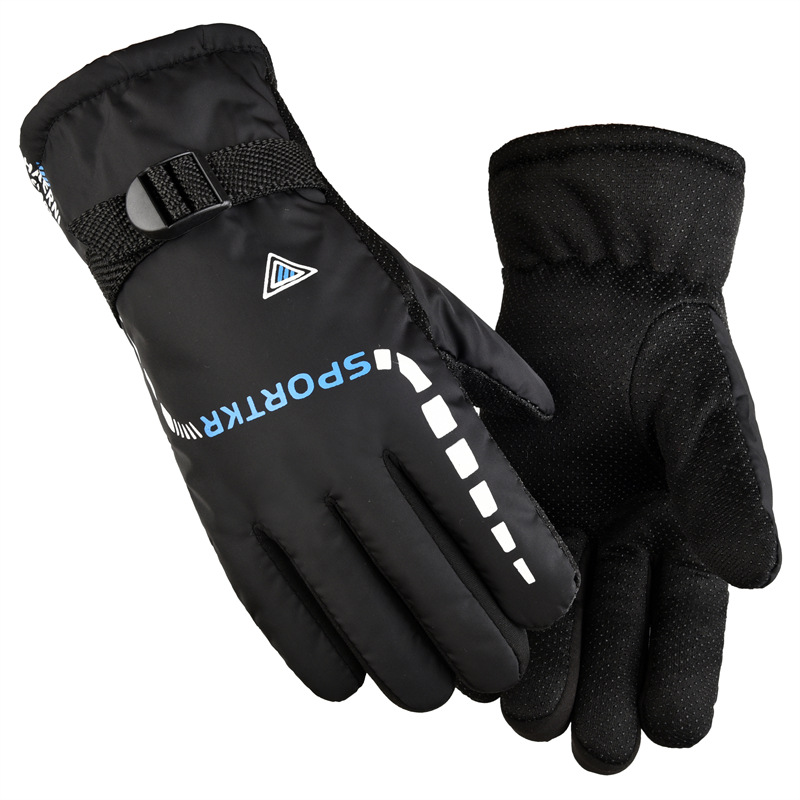 Picture of Men's Winter Warm Gloves Electric Motorcycle Riding Gloves Velvet Thickened Outdoor Sports Ski Gloves