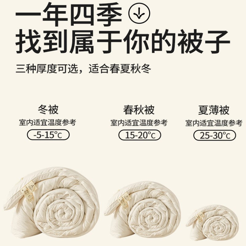 Picture of Class a Cotton Soy Fiber Summer Cooling Quilt, Pure Cotton Spring and Autumn Air Conditioning Quilt Core, Winter Quilt, Machine Washable Healthy Fiber